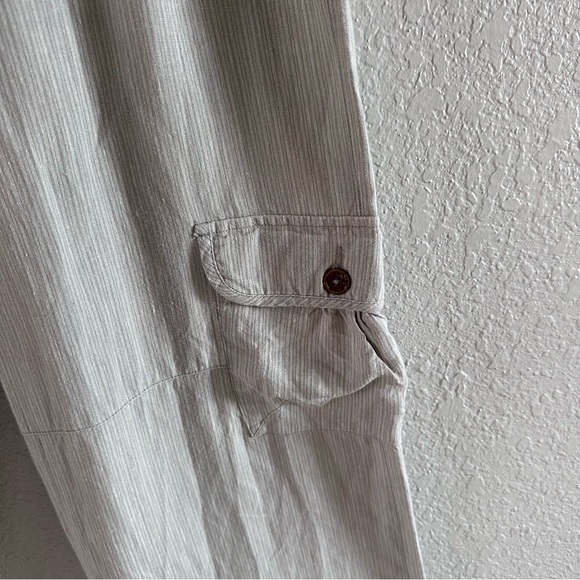 Patagonia Women’s Hemp Cargo Cropped Pants Gray Size 10 Button Fly Utility - Picture 5 of 15